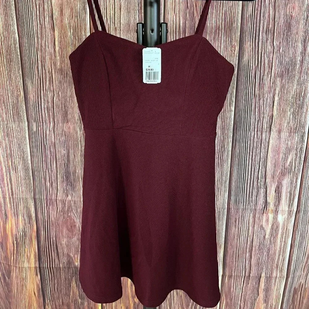 Burgundy ribbed dress in a size ladies medium